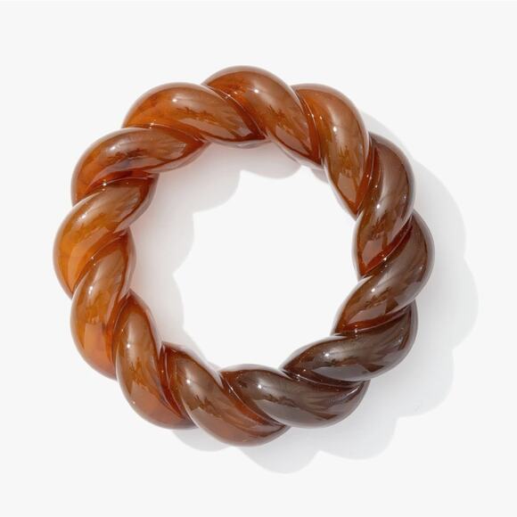 New Frasier Sterling Caramel Macchiato Braided Bangle Bracelet For Stacking - Picture 1 of 6